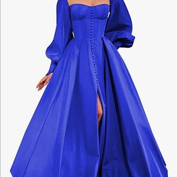Blue Strapless‎ Prom Dress Size XXL - Picture 1 of 14